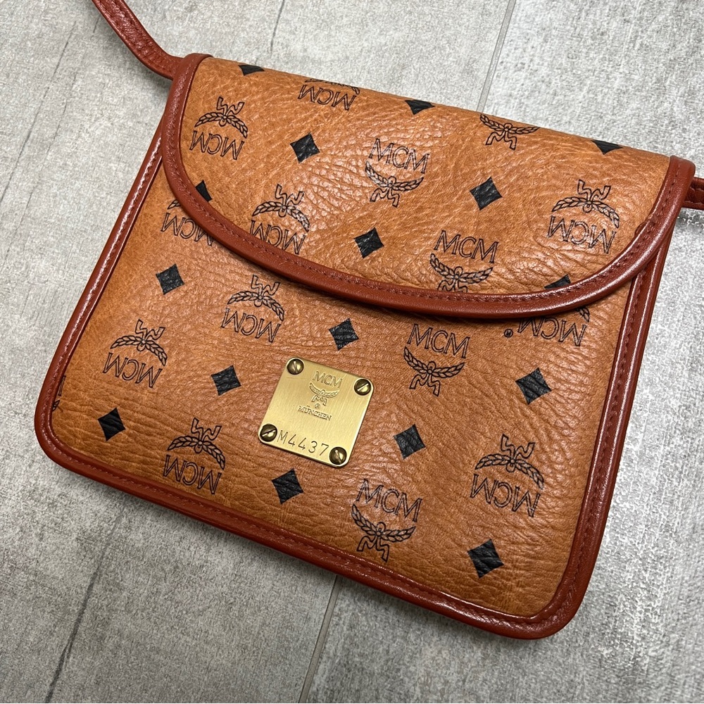 MCM Brown Crossbody Flap Bag